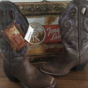 Tony Lama Bridle Brown 9 Buckaroo Boot